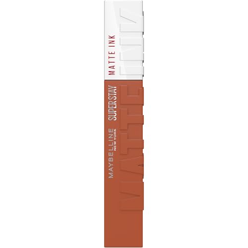 Maybelline New York, SuperStay Matte Ink, Pintalabios Mate de Larga Duración, Tono 70 - Amazonian, Marrón Claro Nude