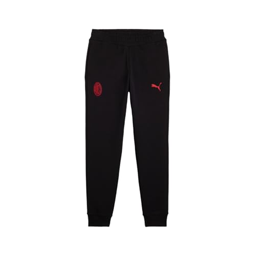 A.C. Milan - Pantalones FtblESS para niño, Mono con Logotipo de Puma, Producto Oficial, niño, Negro, 14 años