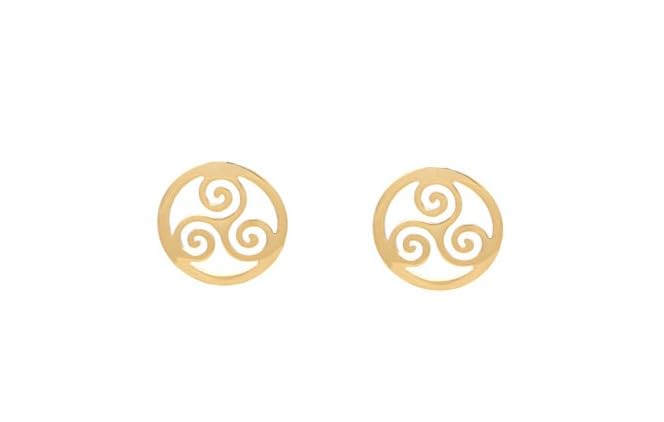 Boucles d'oreilles Triskel plaqué or pour illuminer vos tenues