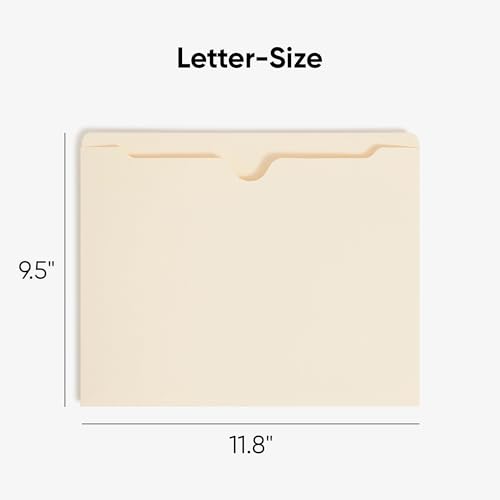 image for Smead File Jacket, Reinforced Straight-Cut Tab, Flat-No Expansion, Let