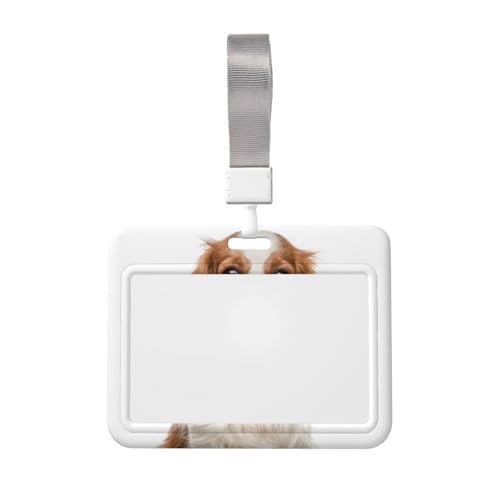 カードケース パスケース 社員証idカードホルダー 学生証 座ってるキャバリア 横型 かわいい ネームホルダー ネックストラップ 社員証 携帯便利 通勤 通学 プレゼント 飾り