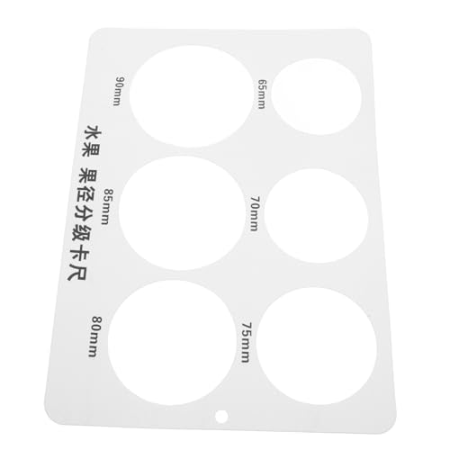 LIFKOME 果物直径測定リング 軽量ポータブル フルーツ級ツール 便利な持ち運び 柔軟な用途 りんご用プラスチック測定定規 耐久性設計 フィ