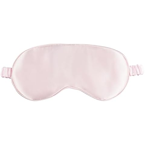 Sleeping Eye Mask,100% Real Natural Pure Silk Eye Mask with Adjustable Strap for Sleeping, Eye Sleep Shade Cover, Blocks Light Reduces Puffy Eyes Gifts,Purple Cover