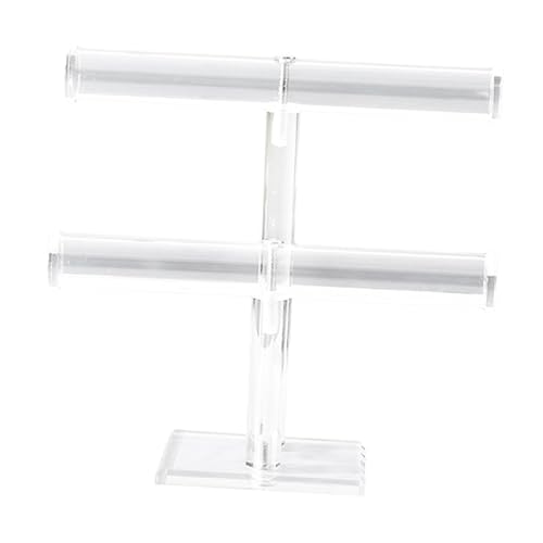 UGPLM Bracelet, Display Stand, Jewelry Display Rack, Acrylic with Base, Bangle Holder, Jewelry Organizer for Bangle, Jewelry, Shop, Double Layer