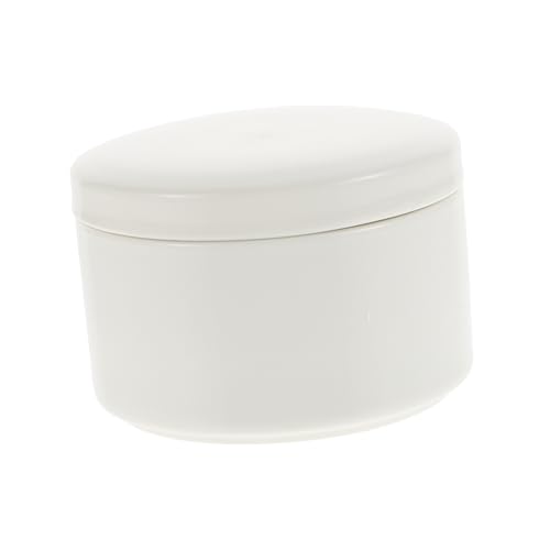 PACKOVE Boîte à Bijoux Céramique Blanche Boîte Ronde Pour Rangement De Bagues Et Boucles Oreilles Organisateur Compact Et Résistant Cadeau Pratique Pour Femmes