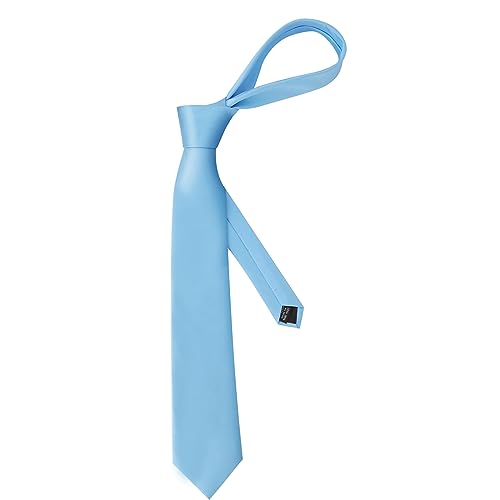 Image of Men's Classic Satin 3.15 inch Soild Color Necktie Wedding Business Tie & Gift Box