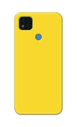 Image of Printed Hard Back Cover Case for Mi Poco C31 Back Cover (Plain Yellow) -1803