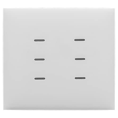 Interruptor inteligente de 6 botões com Wi-Fi - TRR12 - Branco - Funciona com Alexa e Google Home