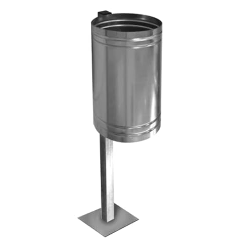 Dianhydro CESTINO PORTA-RIFIUTI ZINCATO CON BASE
