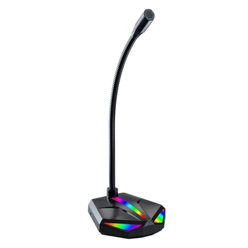 Genérico PC Microphone, Plug-and-Play Noise-Canceling Streaming Microphone for Recording, Playing, Chatting, Home Studio, Podcasting, Broadcasting, ABS Black Computer Microphones