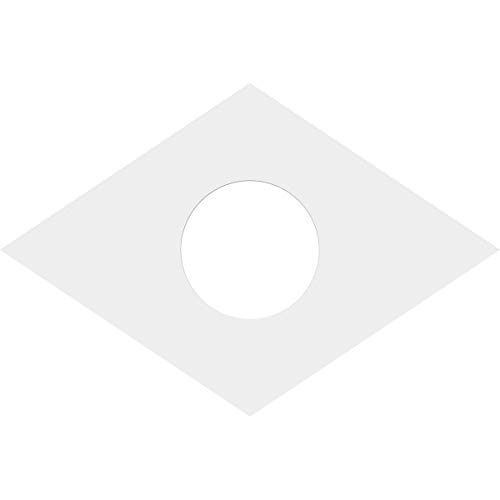 Image of Ekena Millwork CMP18X12DD-05000 Diamond Architectural Grade PVC Contemporary Urethane Ceiling Medallions 18 inchW x 12 inchH x 5 inchID x 6 1 /4 inchC x 1 inchP