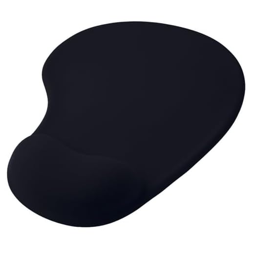 OcioDual Alfombrilla de Raton ergonomica con Apoyo reposamuñecas de Gel Negra