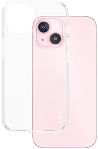 CARE BY PANZERGLASS Flagship Coque Transparent Urban Combat avec Cadre Transparent iPhone 15