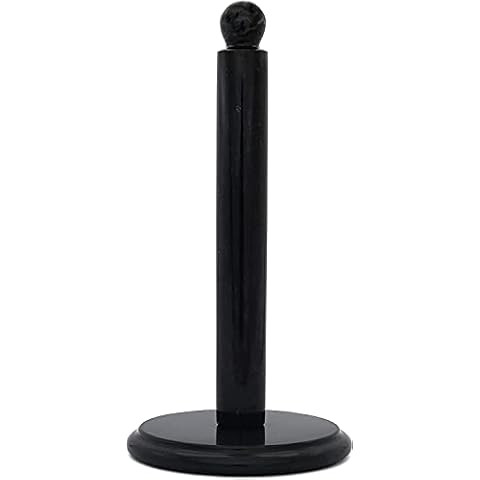 RADICALn Paper Towel Holder Handmade Marble Kitchen Towels Rack Paper Roll Holder - Non Steel Non Plastic Wrapping Paper Holder Towel Dispenser - Hand Towel Rack Holder (Black) Cover