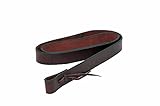 AMKA Tie Strap Sattelgurt aus weichem Latigo Leder, rotbraun, ca. 3,7 cm breit x 140 cm lang