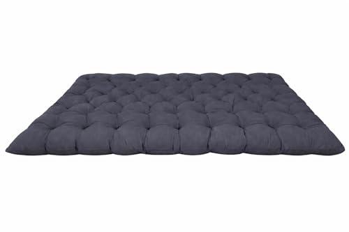 Image of ATOOTFUSION Soft Cotton Quilt | Foldable Light Weight Filled Single Firm Cotton Quilt Mattress| Gadda (Solid Coloured, 2 Sleeping Capacity, 5 x 6 ft or 72 x 60 Inches Queen) (Grey)