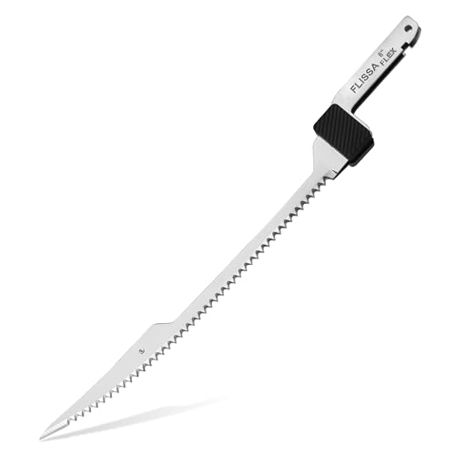 FLISSA Replacement 8 Flex Blade for Electric Fillet Knife in Polished Stainless Steel Premium Razor Sharp Blade with Reciprocating Construction for Fishing Filleting and Cutting