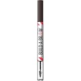 Maybelline New York, 2 in 1 Penna e Gel Sopracciglia, Per Sopracciglia Piene e Naturali, Tenuta Fino a 24 Ore, Waterproof, Formula Vegana, Build A Brow, Tonalità: Ash Brown