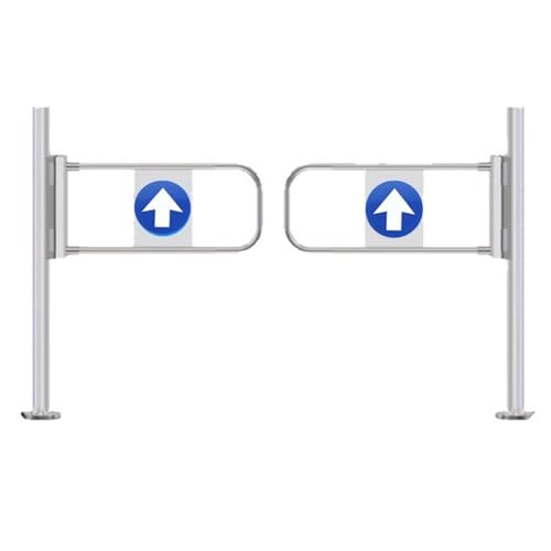 YJEUZCD Supermarket Entrance Swing Gate, Two-Way Safety Gate, Warehouse Automatic Closing Door, Swing Brake for Bar Store(130x100 cm)