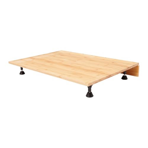 Couvre-plaque de cuisson en bambou - Planche à découper - Pour cuisinière à gaz et électrique - 75 x 54 x 10 cm