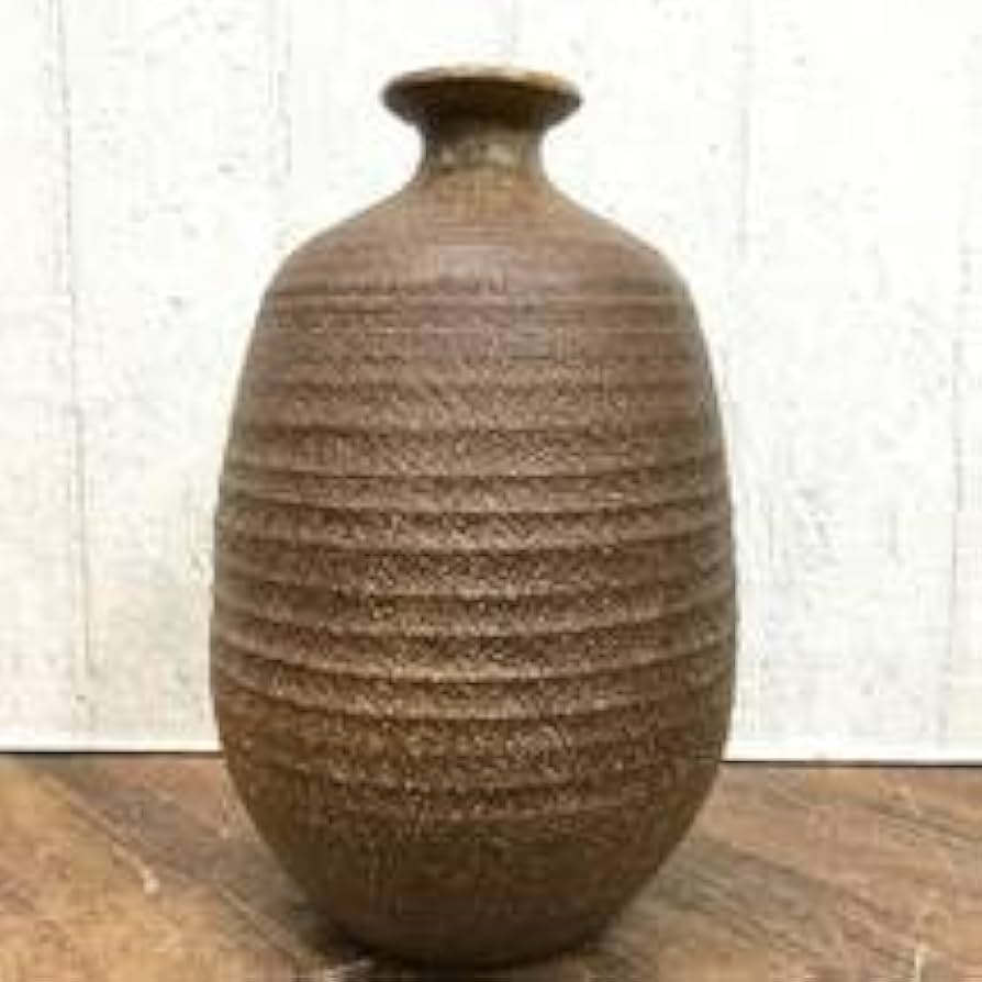 信楽　花瓶　信山作 Amazon.co.jp: 信楽大壺 信楽焼 信山造 花瓶 高さ約25.5cm 花器