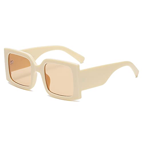 YAMEIZE Vintage Oversized Sunglasses for Women Men Trendy Square Frame