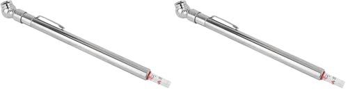 Image of Milton S-921 Pencil Tire Pressure Gauge, Passenger Car, with Built-in Deflator Valve, Durable Plated Brass, Pressure Measured in PSI & kPa (Pack of 2)
