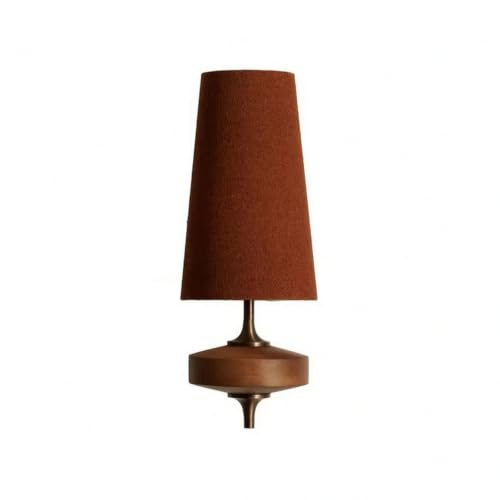 Image of MagiDeal Wall Sconce with Shade Compact, Wall Lamp with Shade, Modern, for Bedside, Hallway, Red, Warm Light