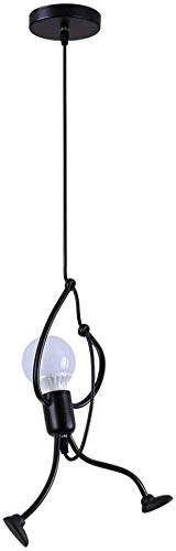 Raelf Lampe Pendentif poupée Fer créatif 1 Homme Lustre Design Comique Lustre élégant Convient for la Chambre des Enfants, la Nuit, Salon, Balcon, Grenier, Jardin, Beau Lustre E27 [Energy A +]