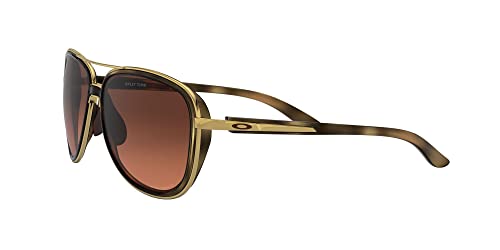 Oakley Women's Oo4129 Split Time Aviator Sunglasses, Brown Tortoise/Prizm Brown Gradient, 58 Mm #TOP2