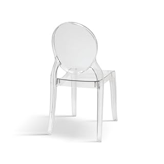 PAZZO DESIGN Sedia Laura Trasparente, Set Da 4 Sedie, Sedie In Polipropilene, Sedia Cucina, Sedia Sala Da Pranzo - id_695