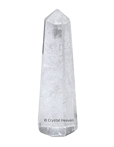 Image of Crystal Heaven Shiv Shakti Pair Clear Quartz Rose Quartz Crystal Tower Obelisk Point For Chakra, Healing & Balancing - Aaa Grade Original Certified Gemstone Agate For Yoga Spiritual (3-4 Inches)
