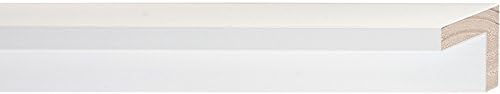 CountryArtHouse Canvas Floater Frame Moulding (Wood) 18ft bundle - Contemporary White Finish - 1.625" width - 1 7/16" rabbet depth
