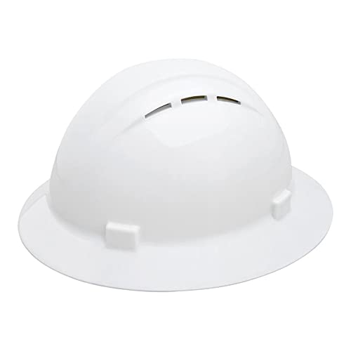 Delta Plus Americana Vent STD Full Brim with 4-Point, Slide Lock Suspension, White, 6.5-8 (WEL19331WH)