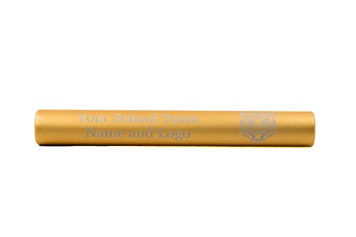 Custom Gold Aluminum Track and Field Relay Baton Personalized Gift for Him, for Her, for Boys, for Girls, for Husband, for Wife, for Them, for Men, for Women - Your Team Name and Logo Engraved