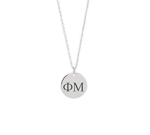 Dainty Phi Mu Necklace Sorority Jewelry Drop Necklace Sorority Lavalier Necklace2