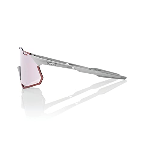 Image of 100% HYPERCRAFT XS - Matte Stone Grey - HiPER Crimson Silver Mirror Lens