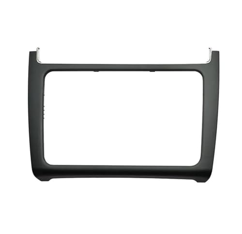 Marco de Radio para VW para Polo 2014 2015 2016 2017 2 DIN Automóvil Radio Instalación Tablero De Instrumentos Panel Marco Kit Audio Fascia Moldura Bezuel(Negro Mate)