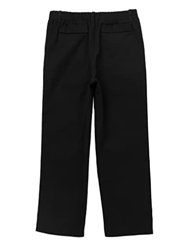 Boys Trousers Flat Front School Uniforms Elastic Waist Gentleman Formal Dress Pants for Wedding Birthday Party Black 5 Years2