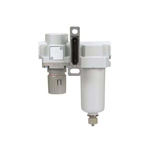 Pneumaticplus Sau420-N04G-Mep Compressed Air Filter Regulator Combo 1/2" Npt - Metal Bowl, Manual Drain, Bracket, Gauge #TOP4