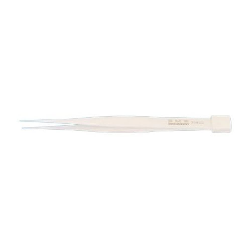 EMS 78120 Tweezer, Style 8507, Curved, 1 mm Wide Tips, Smooth, 5" Height, Ceramic