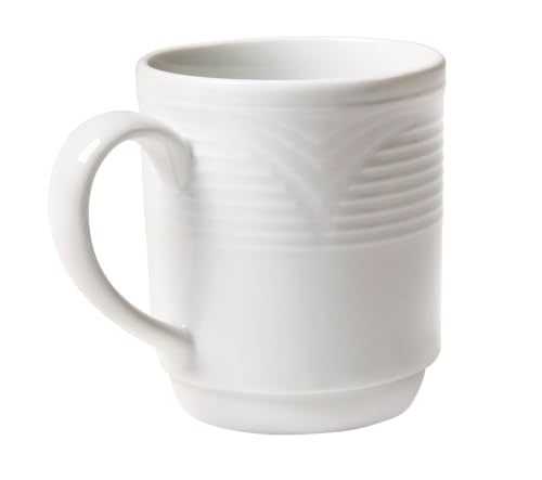 HENDI Tazza Mug, tazza per la colazione, per caffè, tè e latte, smalto di qualità, 220ml, porcellana bianca