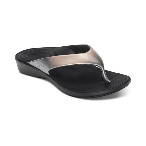 Image of Aetrex Maui Orthopedic Flip Flops for Women Arch Support - Pressure Relief Water-friendly Shock Absorption Super Soft UltraSky EVA Foam Flip Flops