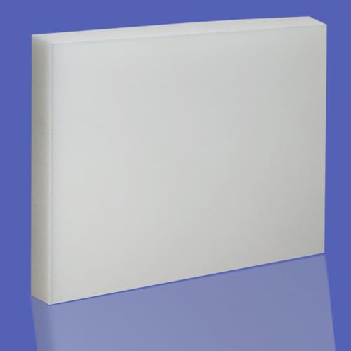 Image of HDPE Sheet 3 /4 inch Thick,High-Density Polyethylene Plastic Sheet 3 /4 inch x 8 inch x 12 inch,HDPE Plastic Sheet for Machining,Home Improvements,DIY Projects (White,1 Pcs)