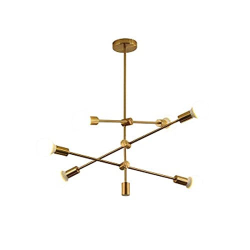 Lampe suspendue réglable angle 6 lumières pour corriger un salon sombre