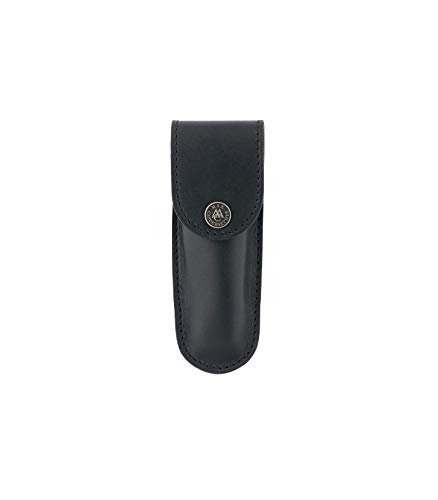 Étui couteau 11 cm en cuir noir S100 : l'élégance du port vertical