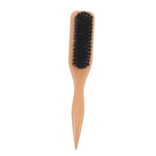 Beatifufu Cepillo para Hombre con Mango Ergonómico y Cerdas Suaves de Pelo de Cerdo Diseño para Peinar y Cuidar Bigote con Precisión Duradero y Cómodo para Diario y Viajes