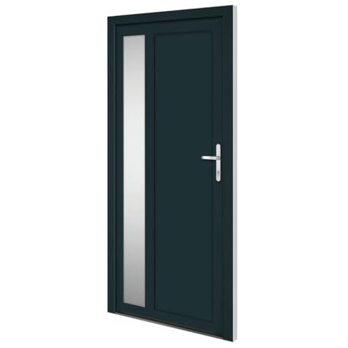 VidaXL Porta d'Ingresso in PVC Antracite 98x200 cm