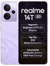 Realme 14T 5G 8GB RAM 256GB ROM (Lightning Purple) Elegant Colors, Luxurious Design Amoled Display, IP69 Water Resistance