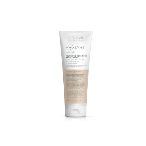 REVLON PROFESSIONAL RE/START CURLS Acondicionador y Tratamiento Sin Aclarado Nutritivo, Acondicionador Sin Silicona para Pelo Rizado, Apto para Método Curly, Con Aceite de Jojoba, 200ml